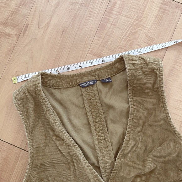 Vintage Tailored Fitted Corduroy Brown Vest - Picture 4 of 8